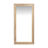 Large Washed Wood Framed Mirror – Brown
