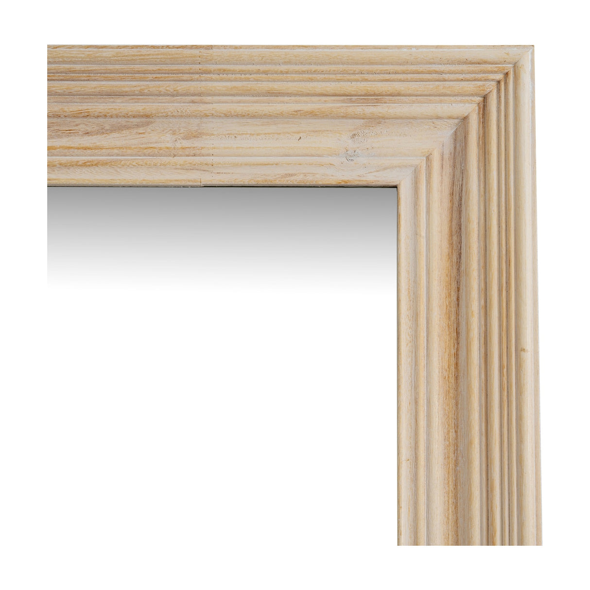 Large Washed Wood Framed Mirror – Brown