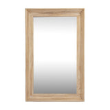 Washed Wood Framed Wall Mirror – Brown
