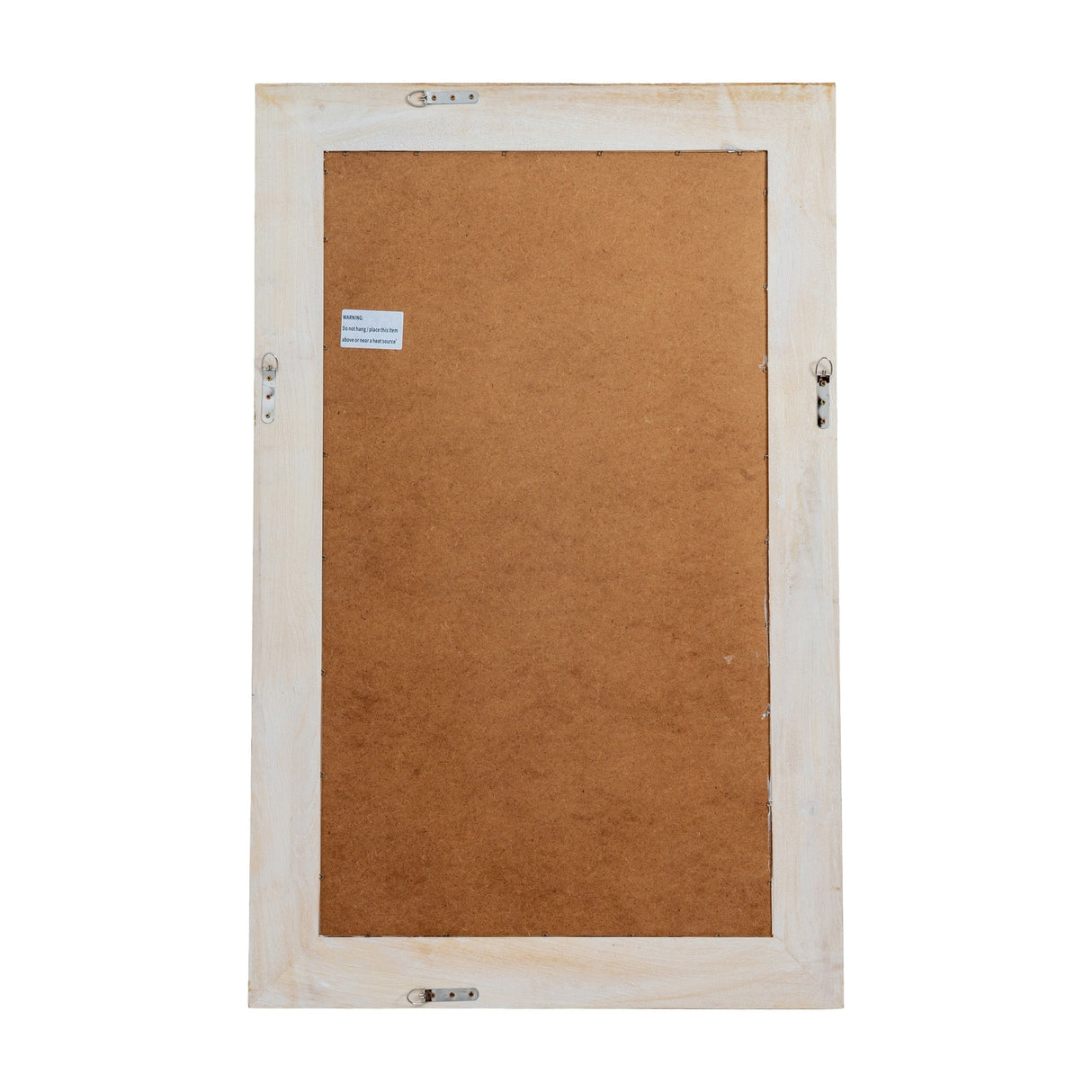 Washed Wood Framed Wall Mirror – Brown