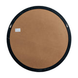 Black Wood Round Window Mirror – Black
