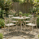 Pedestal Side Table – Beige