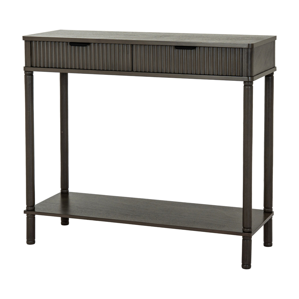 2 Drawer Wooden Console Table – Brown