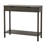 2 Drawer Wooden Console Table – Brown