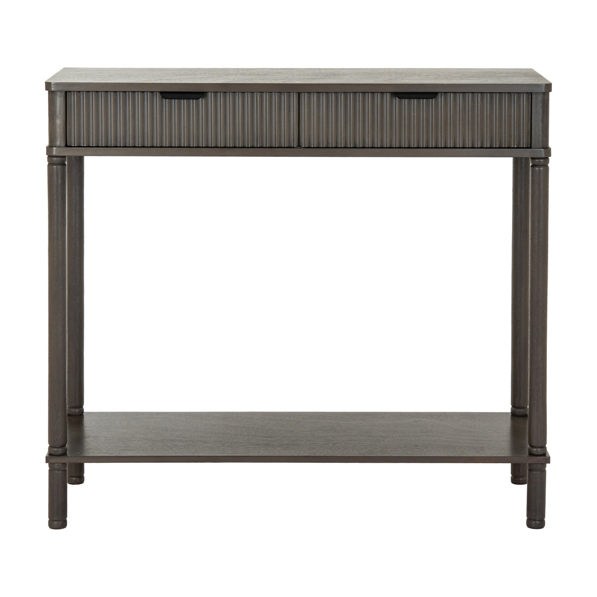 2 Drawer Wooden Console Table – Brown
