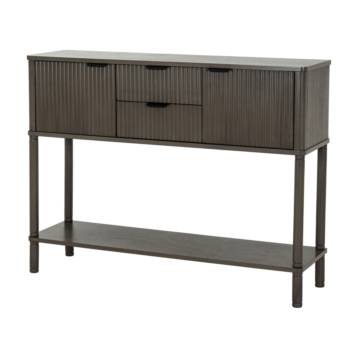 2 Drawer 2 Door Wooden Console Table – Brown