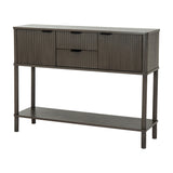 2 Drawer 2 Door Wooden Console Table – Brown