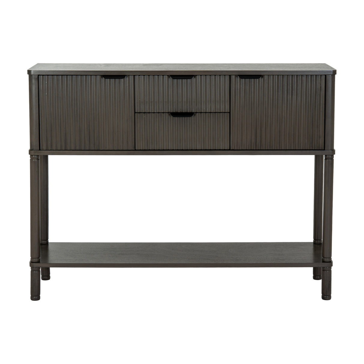 2 Drawer 2 Door Wooden Console Table – Brown