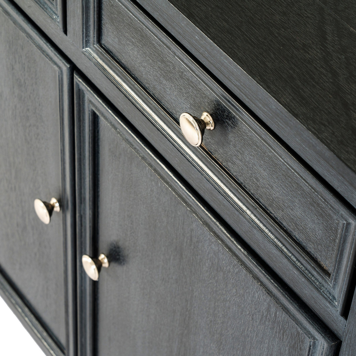 Wooden Two-Door Two-Drawer Sideboard – Black