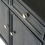 Wooden Two-Door Two-Drawer Sideboard – Black