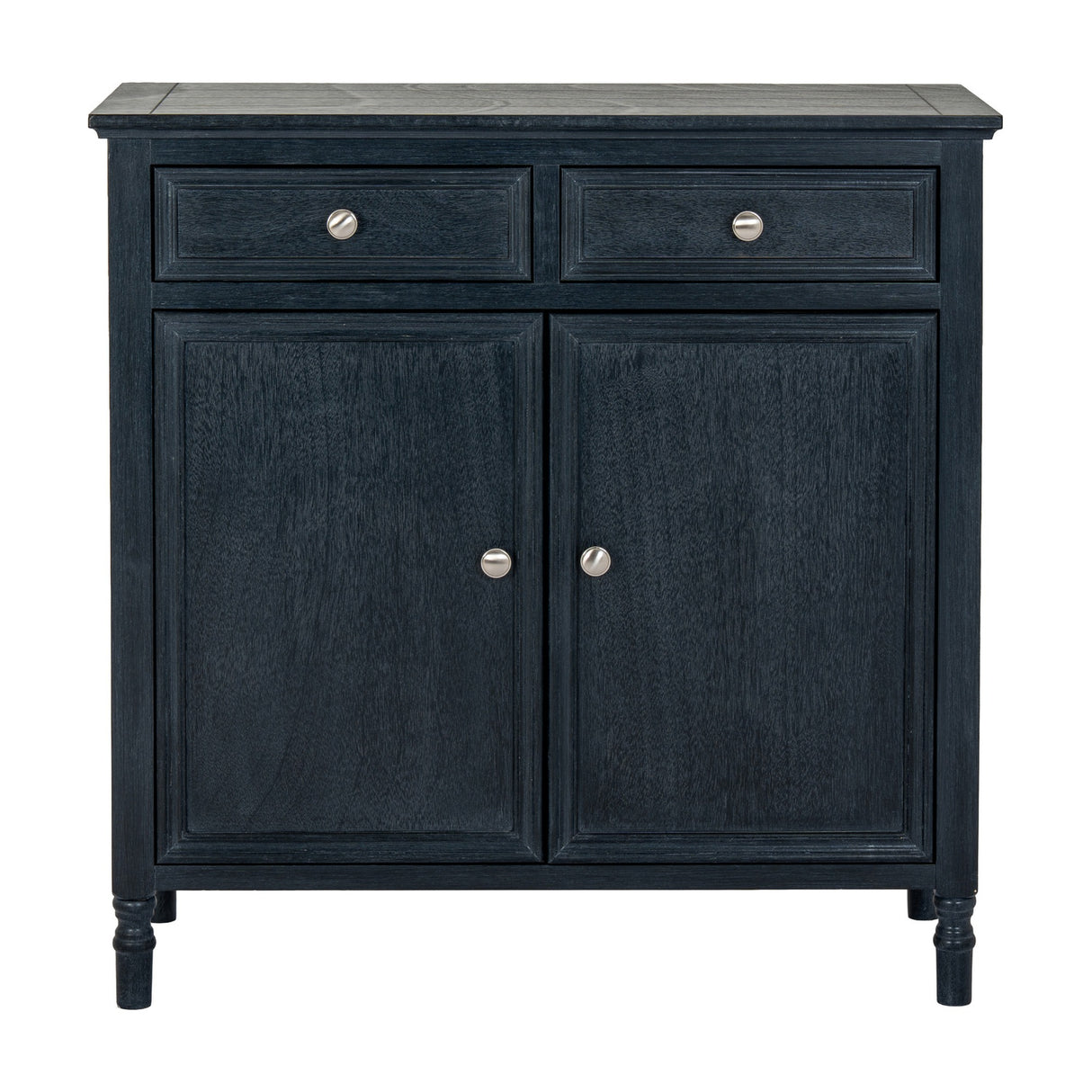 Wooden Two-Door Two-Drawer Sideboard – Black