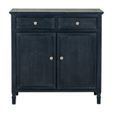 Wooden Two-Door Two-Drawer Sideboard – Black