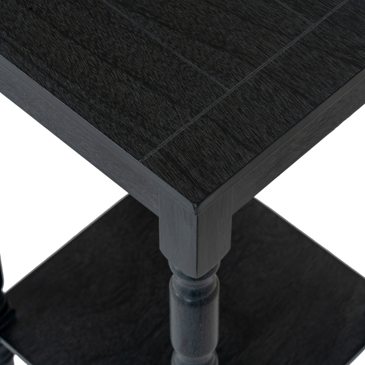 Contour Wooden Side Table – Black