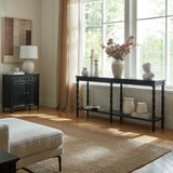 Large Wooden Console Table – Black