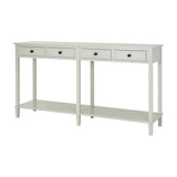 4 Drawer Wooden Console Table – White