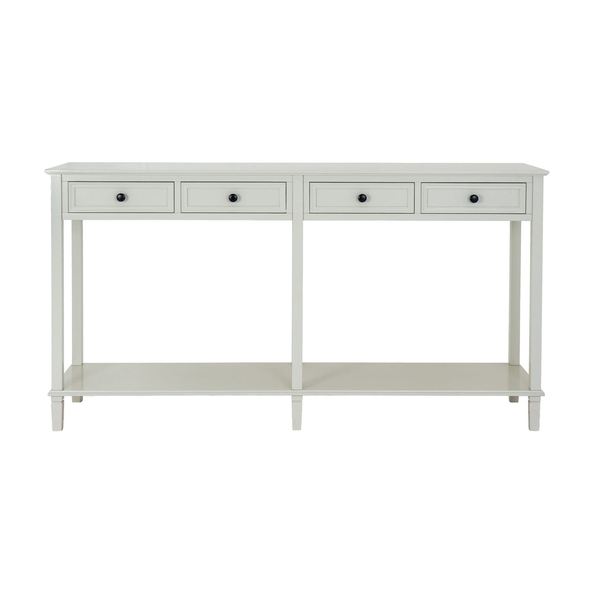 4 Drawer Wooden Console Table – White