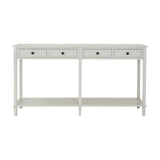 4 Drawer Wooden Console Table – White