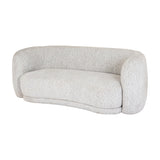 Hill Interiors Marlenza two seater sofa in white textured upholstery with curved rounded arms and a single long seat cushion, shown on a plain background.