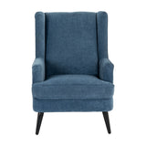 Wingback Armchair with Metal Frame – Blue
