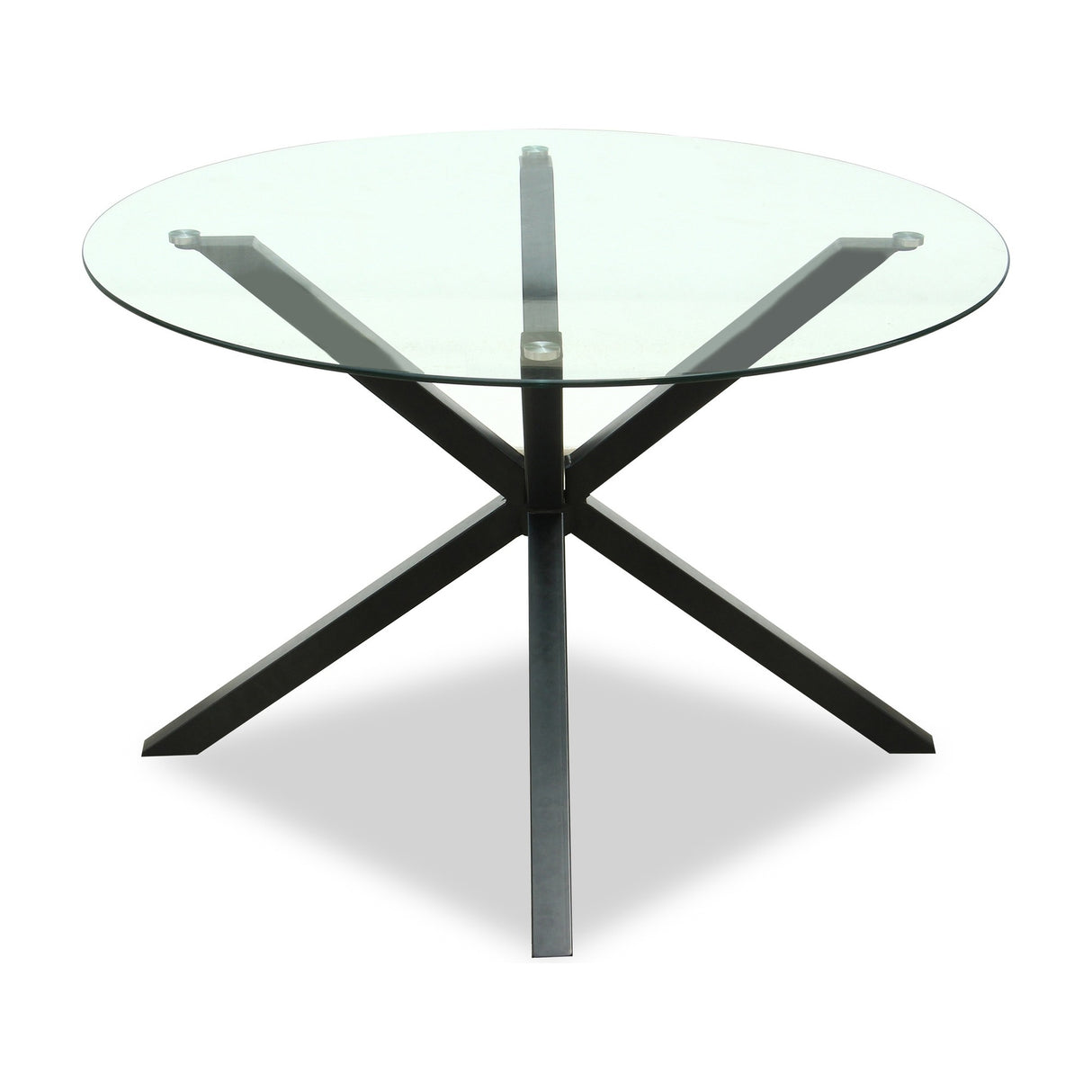 Vestamby Round Glass Dining Table – Black