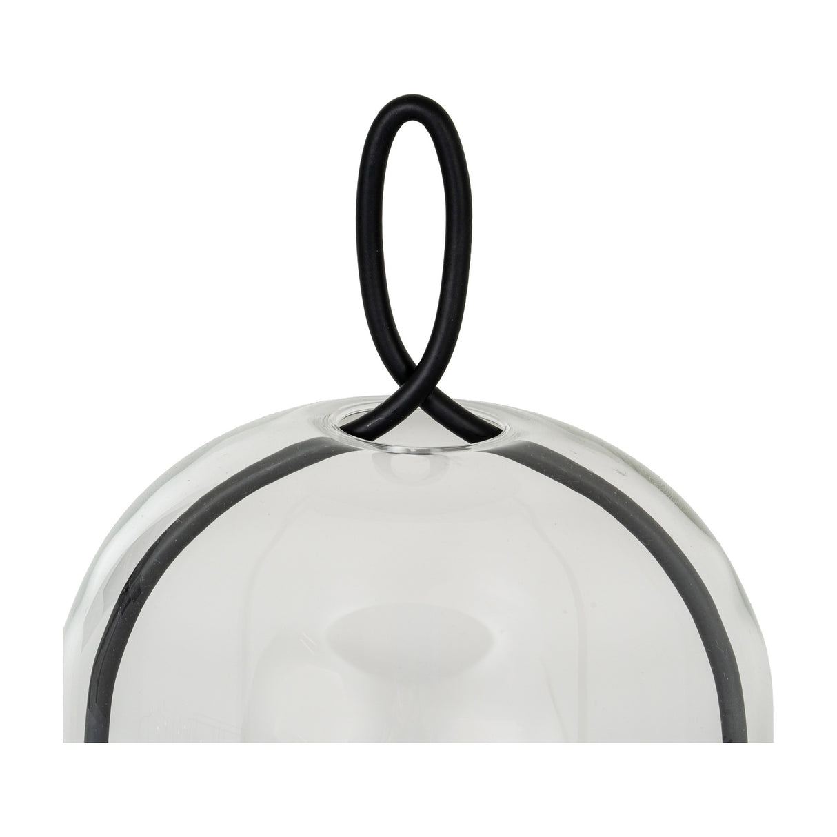 Large Candle Holder with Glass Cloche – Black