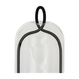 Medium Candle Holder With Glass Cloche – Black