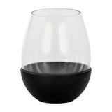 Large Candle Holder with Glass Goblet – Black
