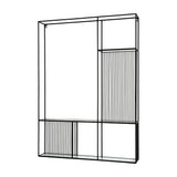 Glass Shelf Unit with Black Frame – Black