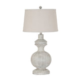Table Lamp With Linen Shade – White