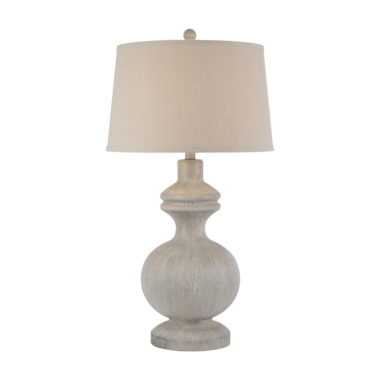 Table Lamp With Linen Shade – White