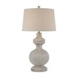 Table Lamp With Linen Shade – White