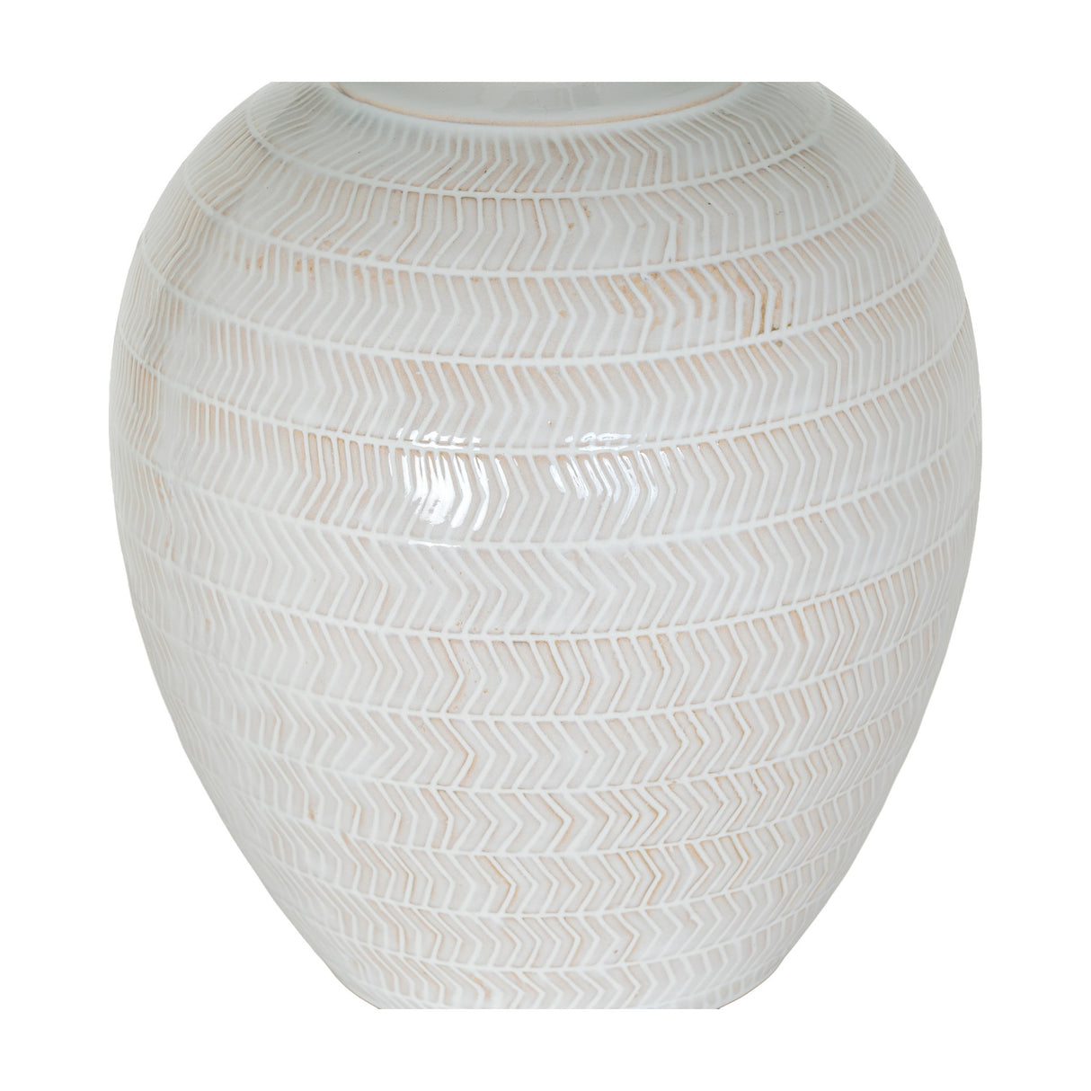 Ceramic Table Lamp with Linen Shade – White