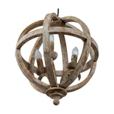 Orb Pendant Ceiling Light in Wood – Brown