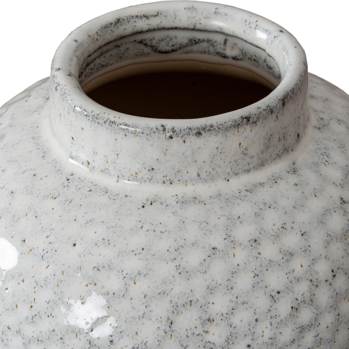 Small Dimpled Ceramic Vase – White