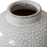 Small Dimpled Ceramic Vase – White