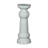 Medium Ceramic Pillar Candle Holder – White