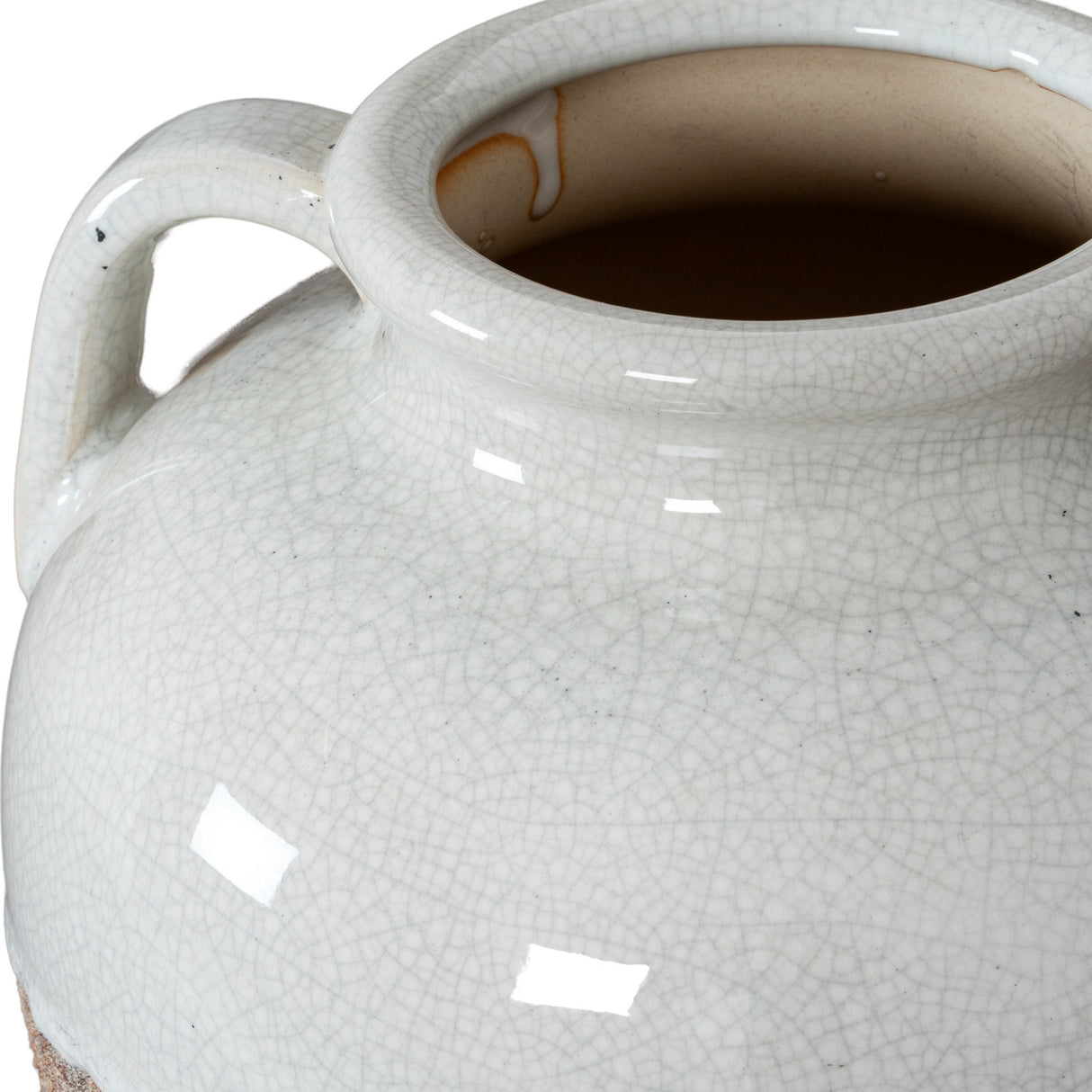 Medium Amphora Ceramic Vase – White