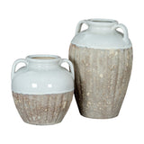 Medium Amphora Ceramic Vase – White