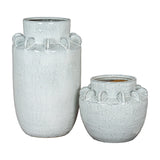 Medium Hydria Ceramic Vase – White