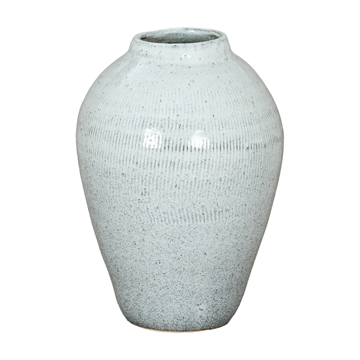 Large Olpe Ceramic Vase – White