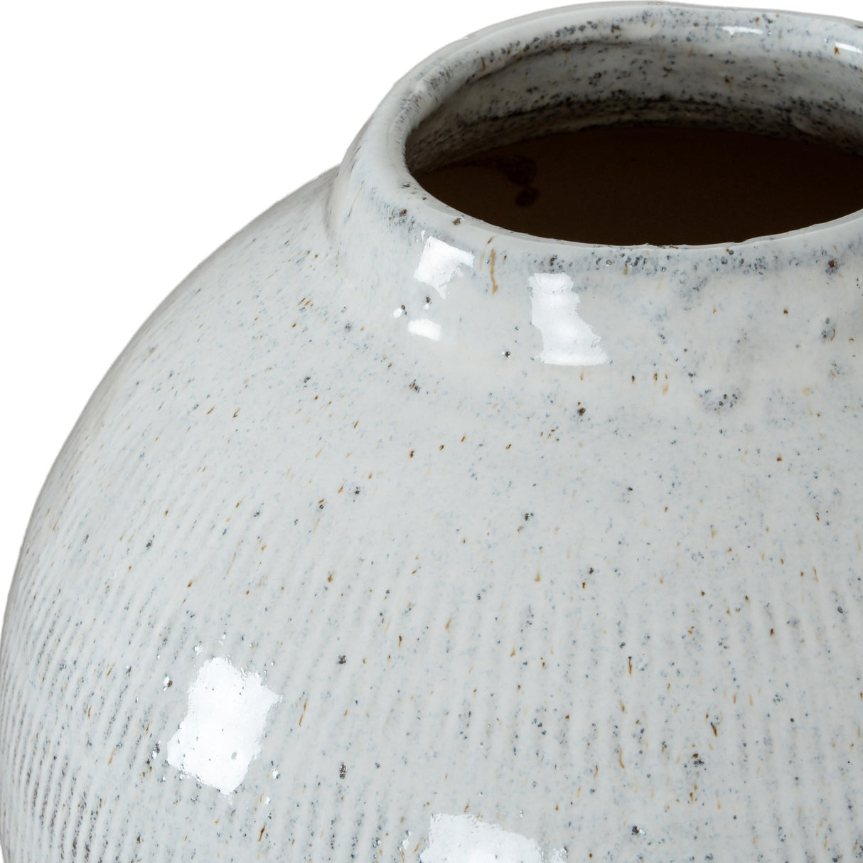 Large Olpe Ceramic Vase – White