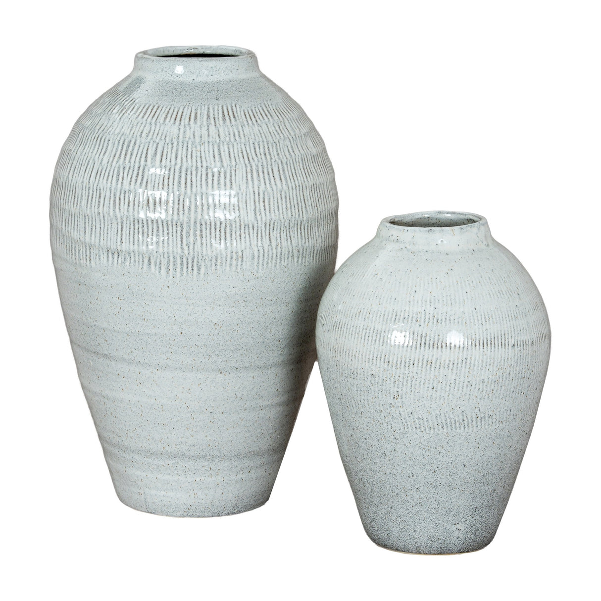 Large Olpe Ceramic Vase – White