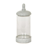 Medium Hurricane Lantern With Lid – White