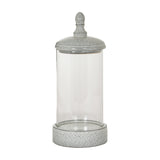 Large Hurricane Lantern with Lid – White