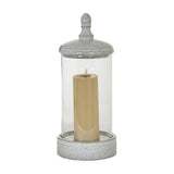 Large Hurricane Lantern with Lid – White