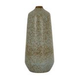 Hill Interiors Tall Ceramic Bottle Vase in mottled grey with a rounded tapered body and slim neck, shown against a plain white background.