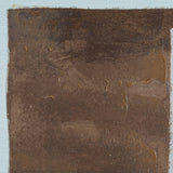 Hill Interiors hand painted canvas wall art with textured brown brushwork on a slim wooden frame, shown in portrait orientation against a pale background.