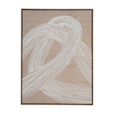 Framed Line Art Print with Wooden Frame 80x60cm – Brown