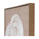 Framed Line Art Print with Wooden Frame 80x60cm – Brown