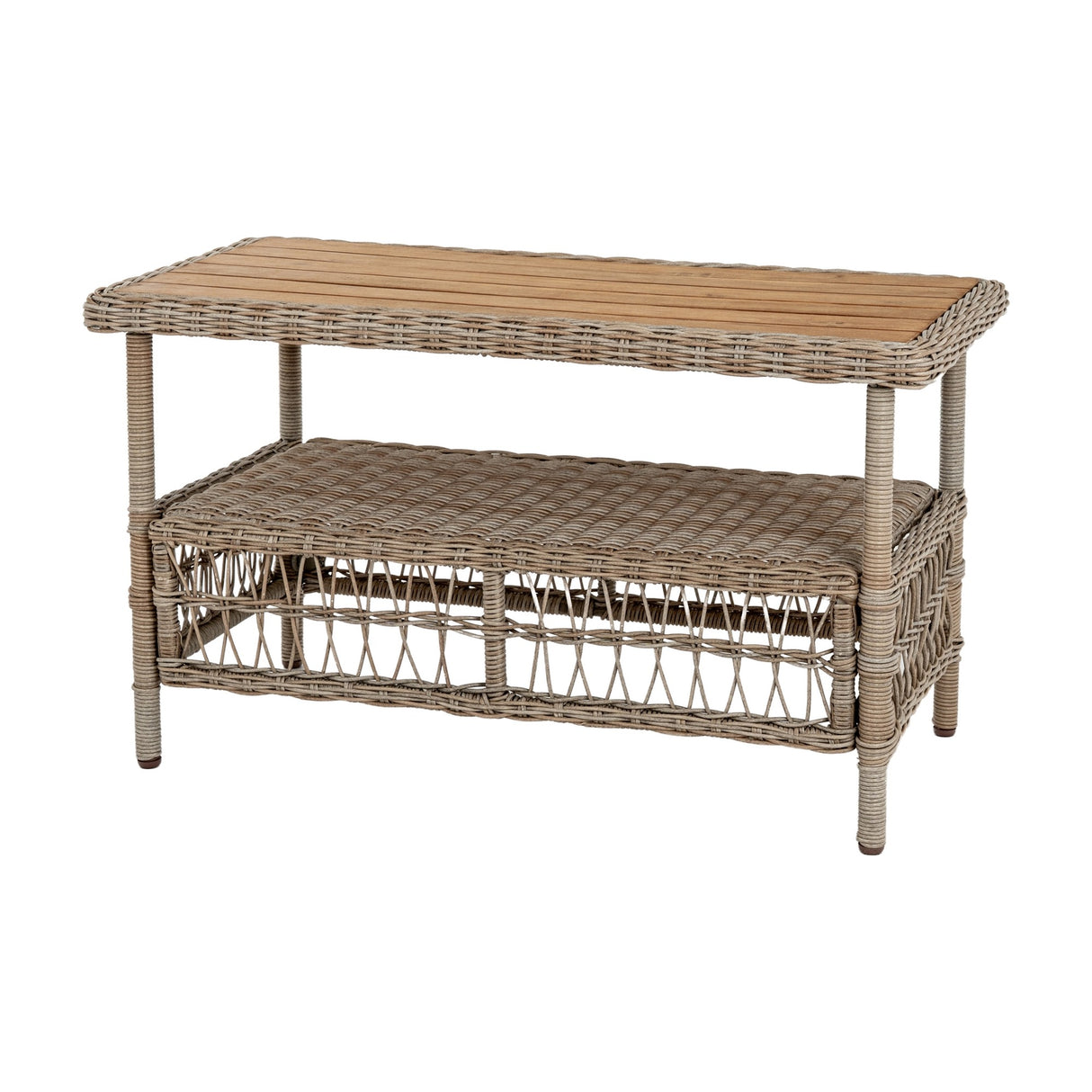 Rattan Four-Seater Garden Lounge Set – Beige